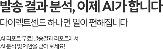 발송 결과 분석, 이제 AI가 합니다. 다이렉트센드 하나면 일이 편해집니다.